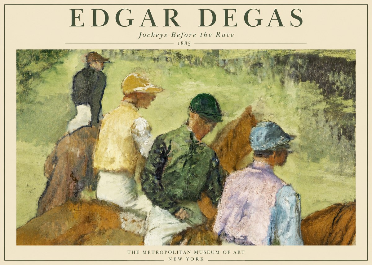 Edgar Degas Jockeys Before the Race No1 - Poster
