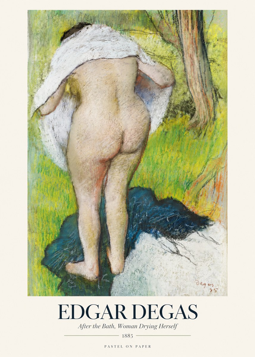 Edgar Degas After the Bath, Woman Drying Herself No1 - Poster