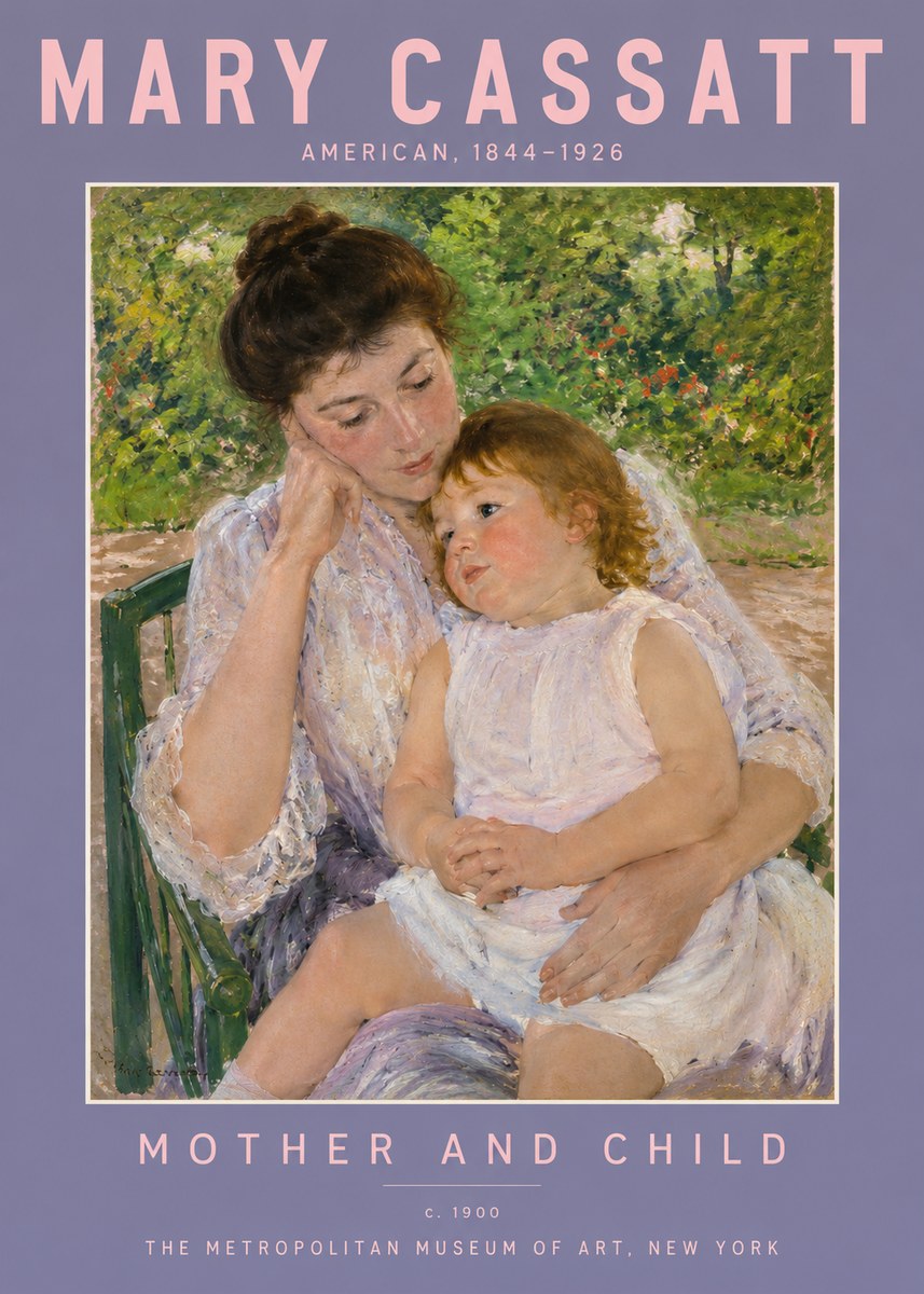Mary Cassatt Mother and Child I No2 - Poster