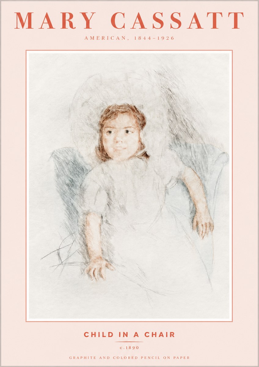 Mary Cassatt Child in a Chair No3 - Poster