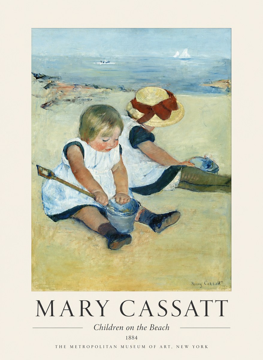 Mary Cassatt Children on the Beach No1 - Poster