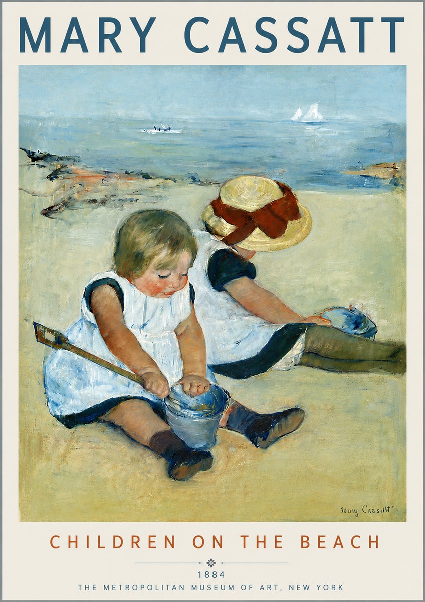 Mary Cassatt Children on the Beach No4 - Poster