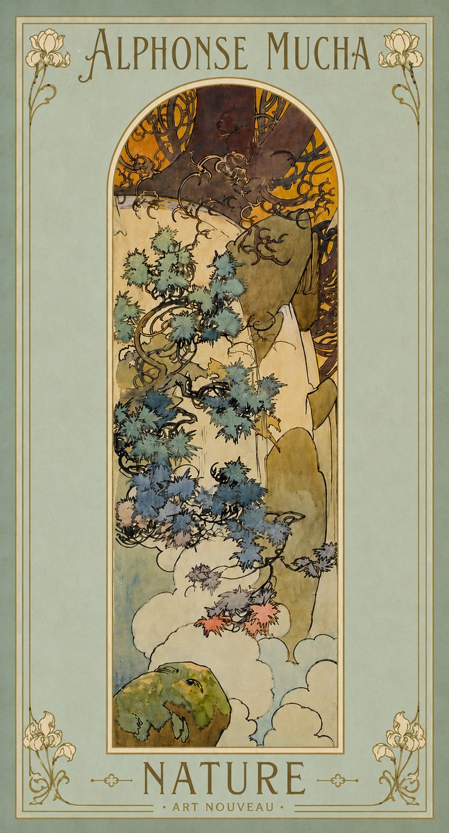 Mucha Nature No4 - Poster
