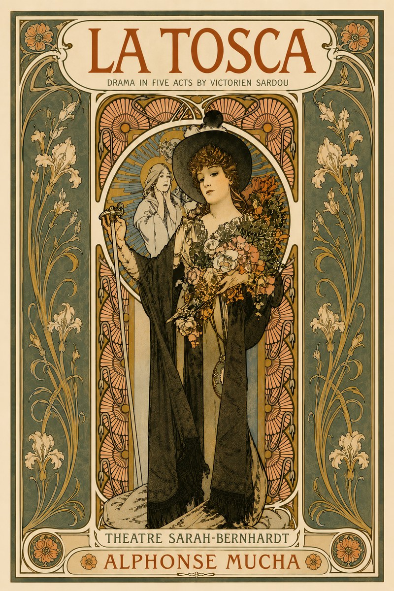 Mucha La Tosca No6 - Poster