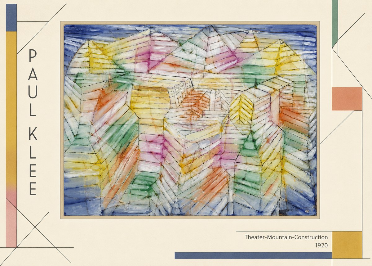 Paul Klee Theater-mountain-construction No2 - Poster