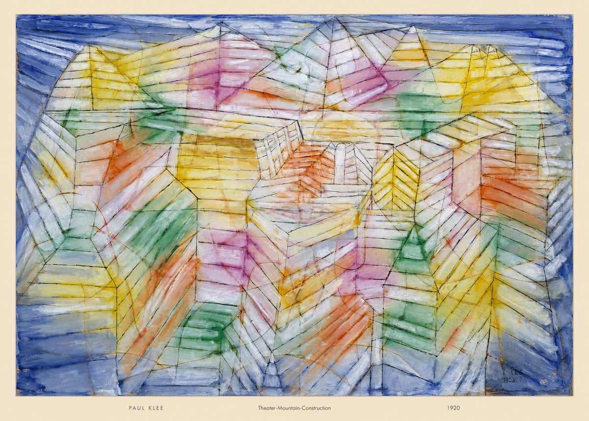 Paul Klee Theater-mountain-construction No5 - Poster