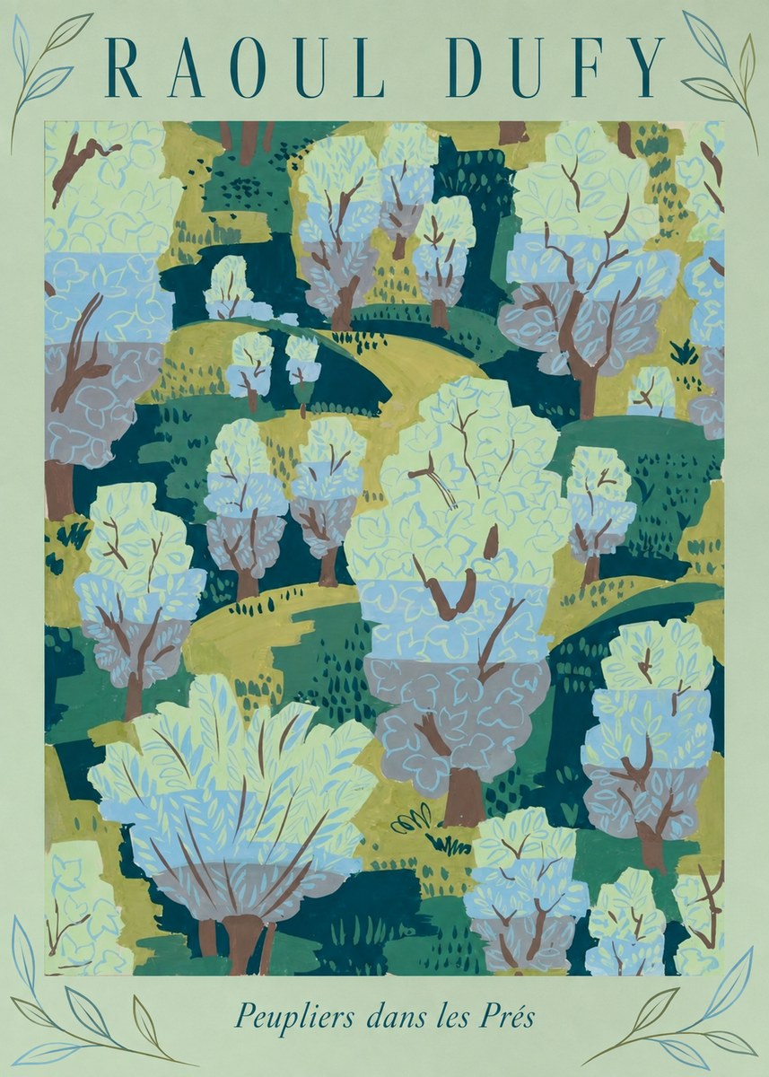 Raoul Dufy Peupliers Dans Les Prés No3 - Poster