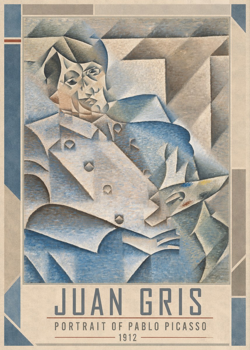 Juan Gris Portrait of Pablo Picasso No1 - Poster