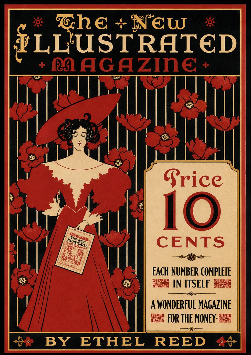 Ethel Reed The New Illustrated Magazine No5 - Poster