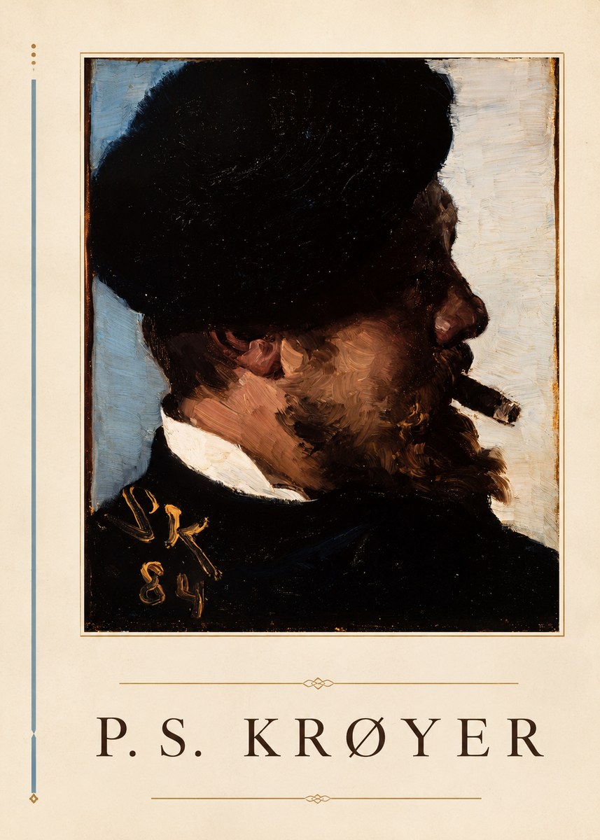 P.S. Krøyer Self-portrait with Cigar I No3 - Poster