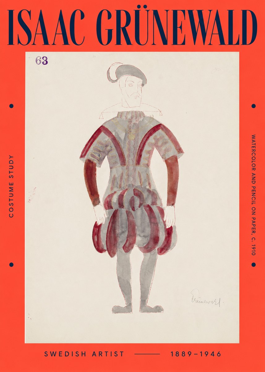 Isaac Grünewald Costume Study II No2 - Poster