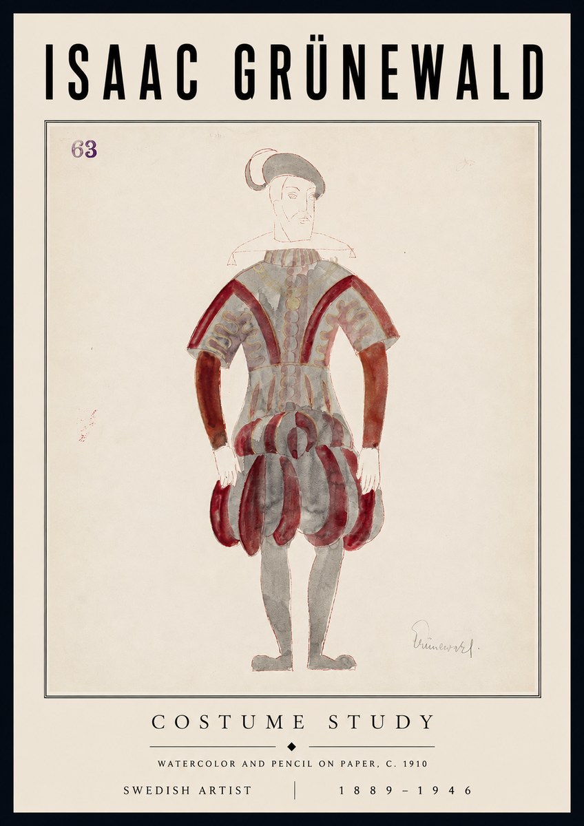 Isaac Grünewald Costume Study II No6 - Poster