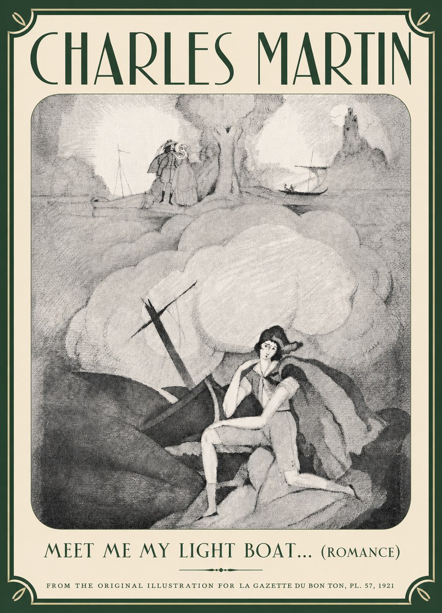 Charles Martin Meet Me My Light Boat... (Romance) No3 - Poster