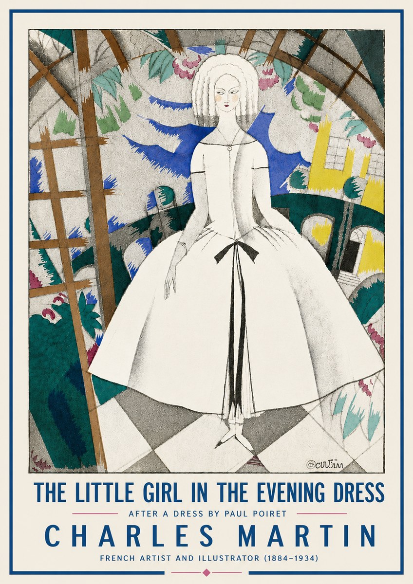 Charles Martin The Little Girl in the Evening Dress No6 - Poster