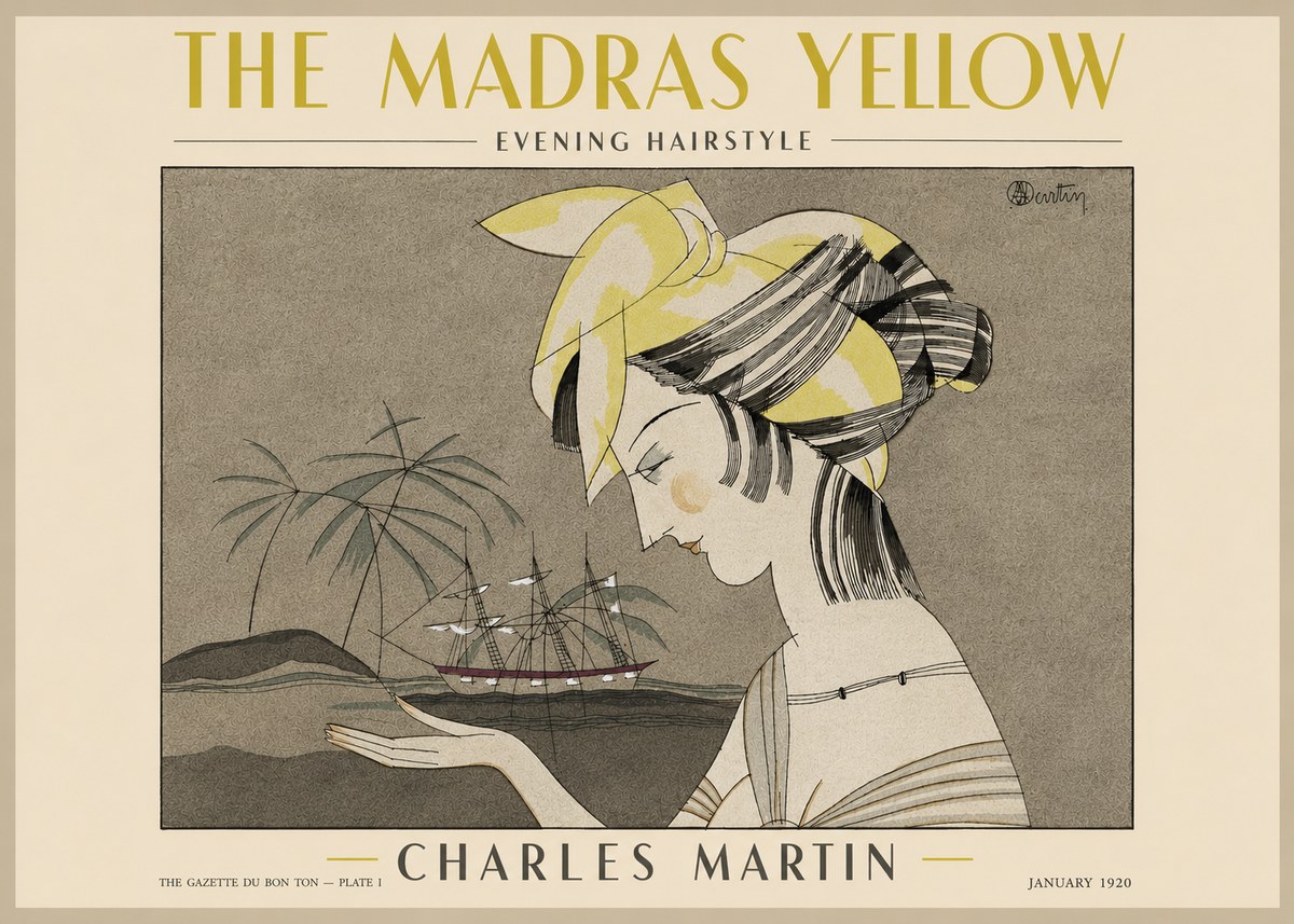 Charles Martin The Madras Yellow - Evening Hairstyle No3 - Poster