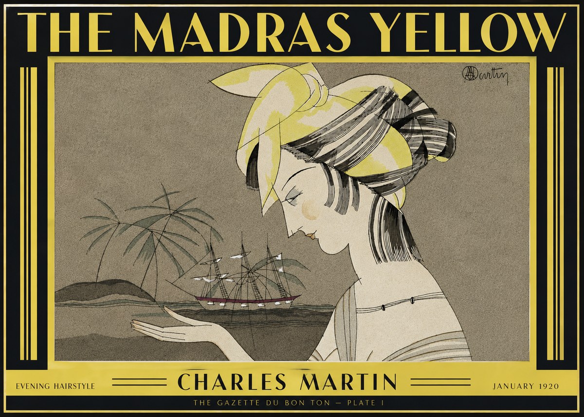 Charles Martin The Madras Yellow - Evening Hairstyle No4 - Poster