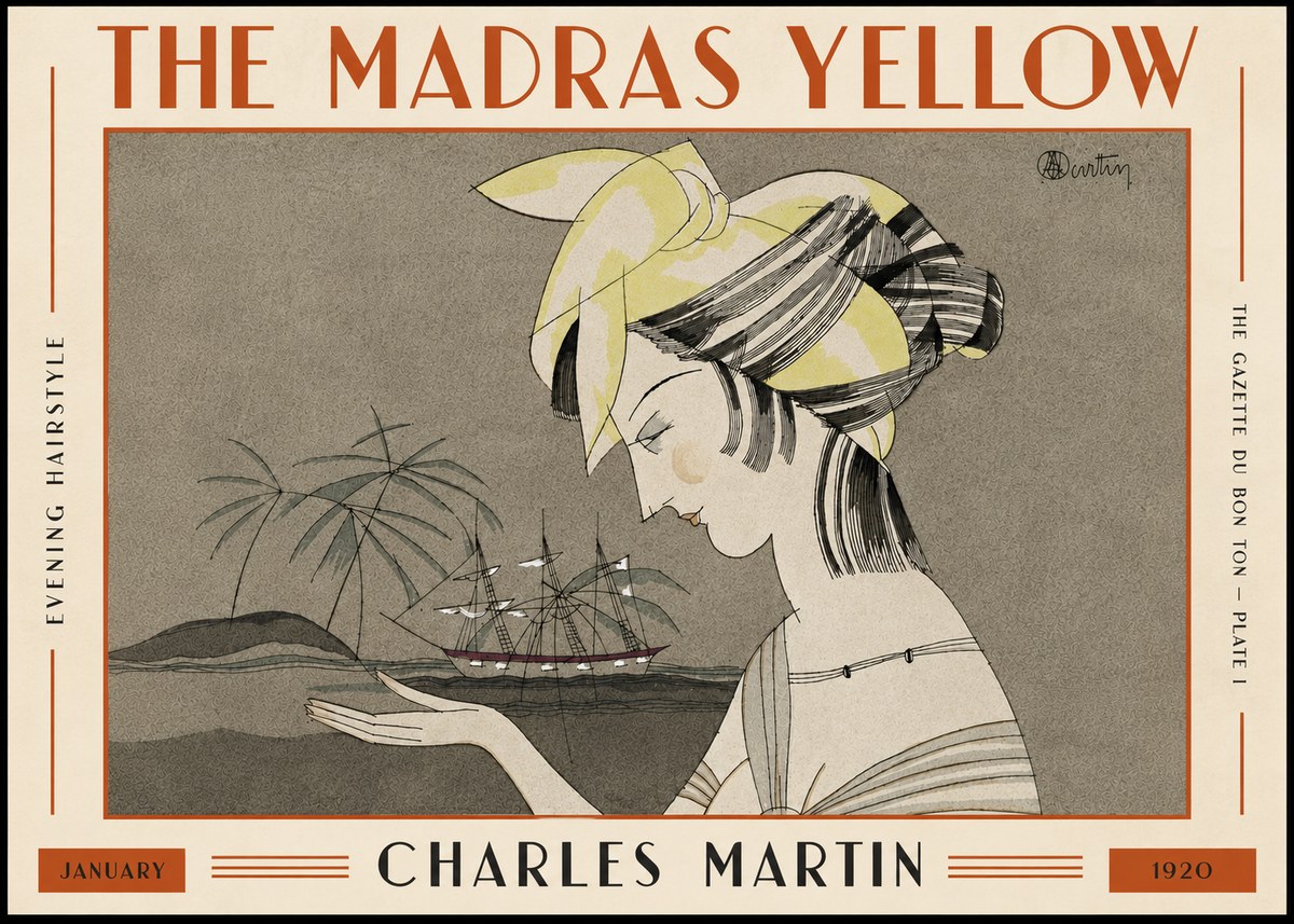 Charles Martin The Madras Yellow - Evening Hairstyle No5 - Poster