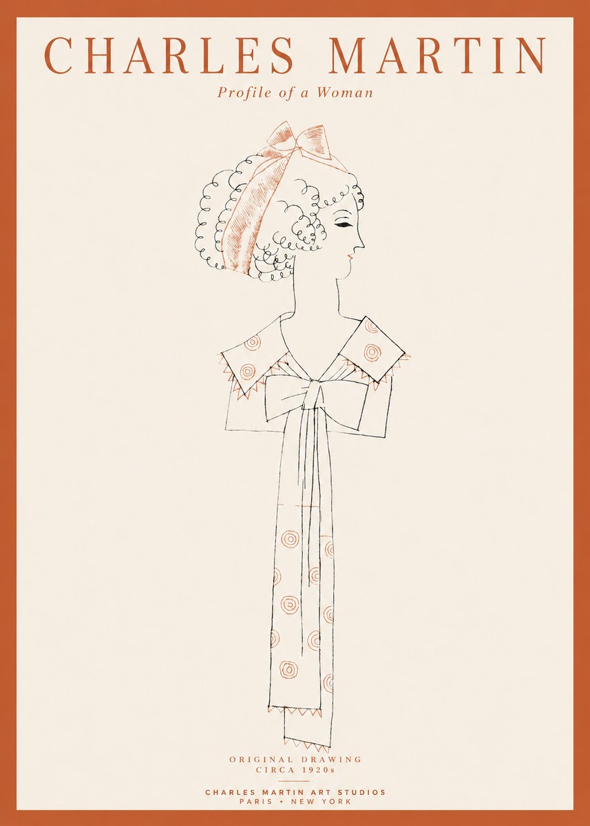 Charles Martin Profile of a Woman No1 - Poster