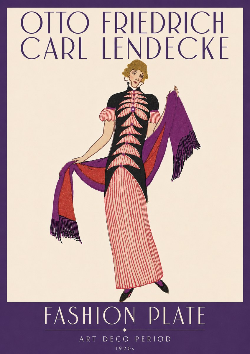 Otto Friedrich Carl Lendecke Fashion Plate I No3 - Poster