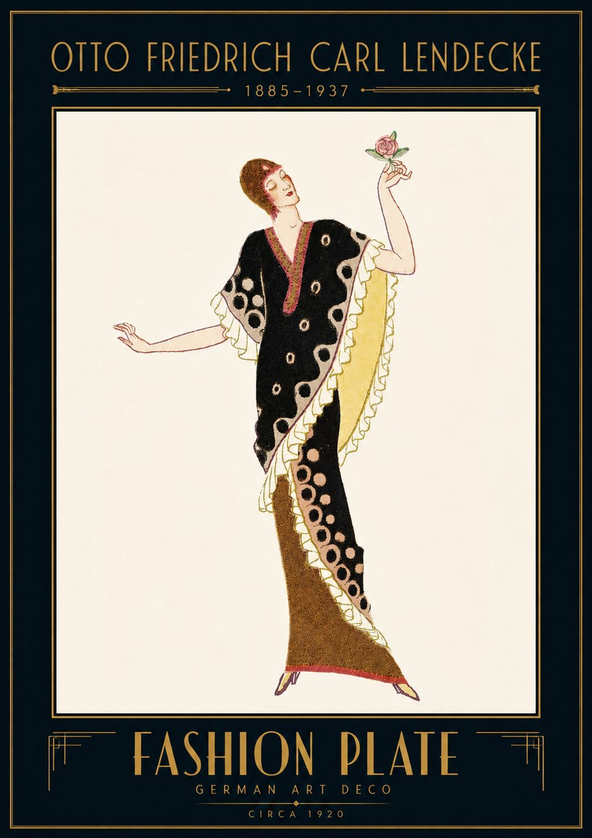 Otto Friedrich Carl Lendecke Fashion Plate III No4 - Poster