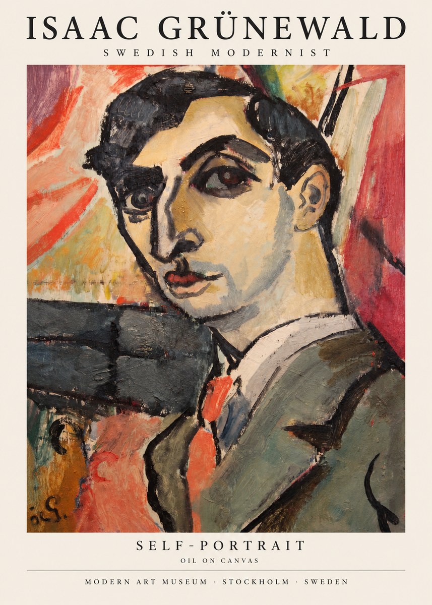 Isaac Grünewald Woman in Interior No6 - Poster