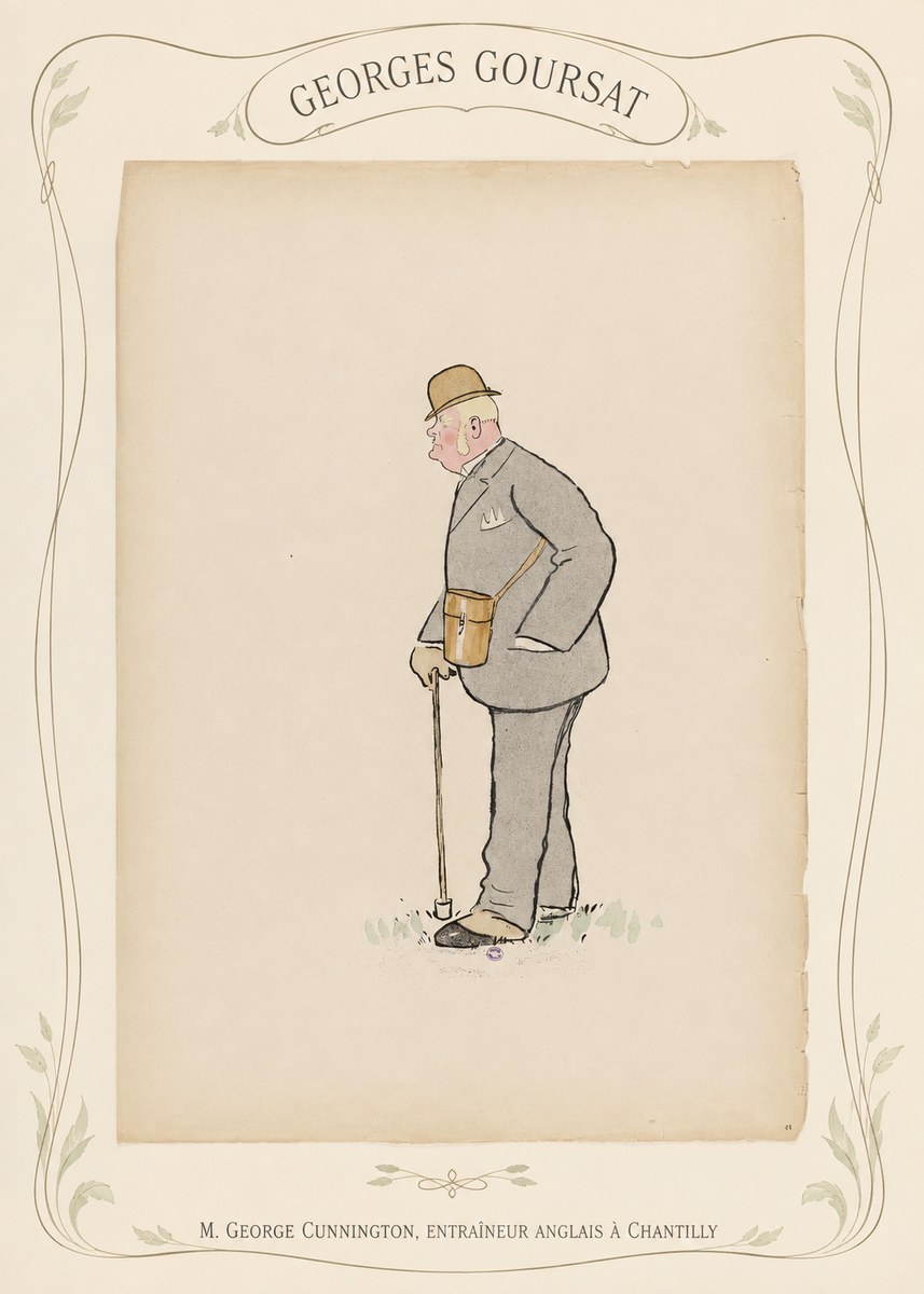 Georges Goursat M. George Cunnington, Entraîneur Anglais À Chantilly No4 - Poster