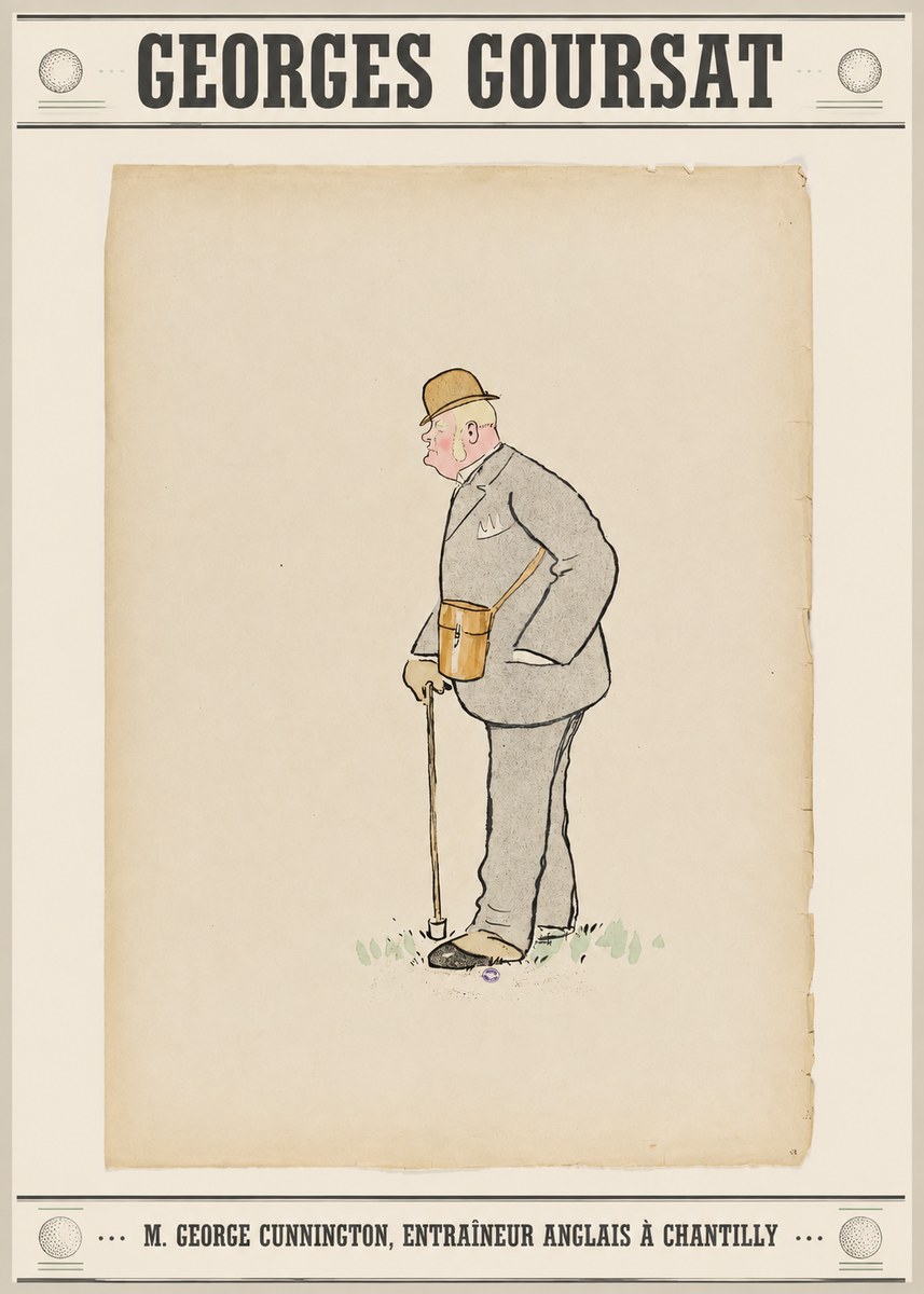 Georges Goursat M. George Cunnington, Entraîneur Anglais À Chantilly No5 - Poster