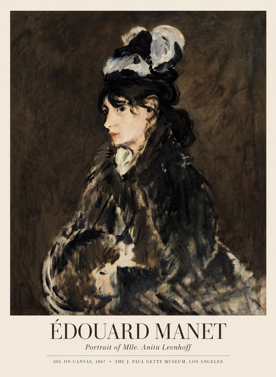 Édouard Manet Portrait of Mlle. Anita Leenhoff No1 - Poster