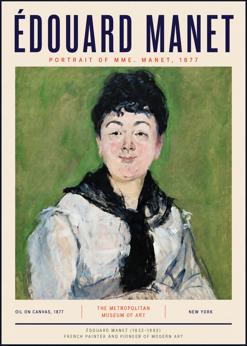 Édouard Manet Portrait of Mme. Manet No4 - Poster