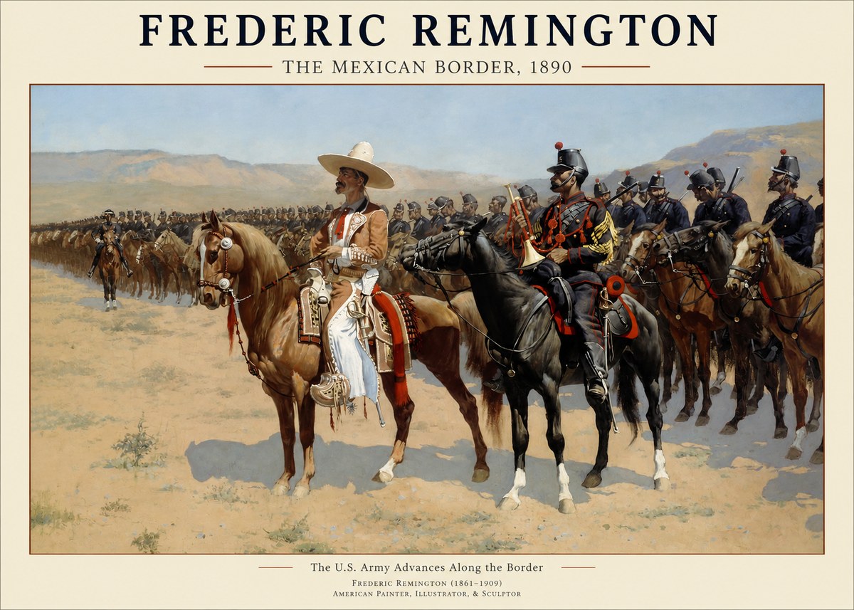 Frederic Remington The U.s. Army Advances Along the Border No1 - Poster