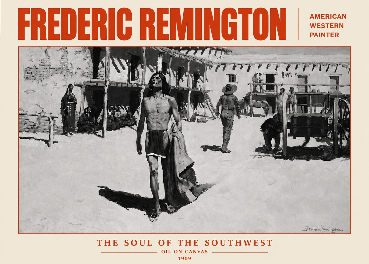 Frederic Remington The Soul of the Southwest No4 - Poster
