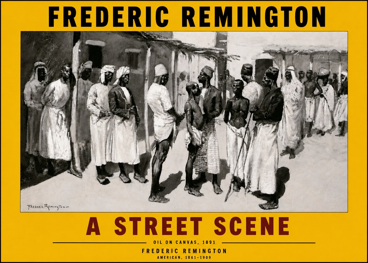 Frederic Remington A Street Scene No4 - Poster