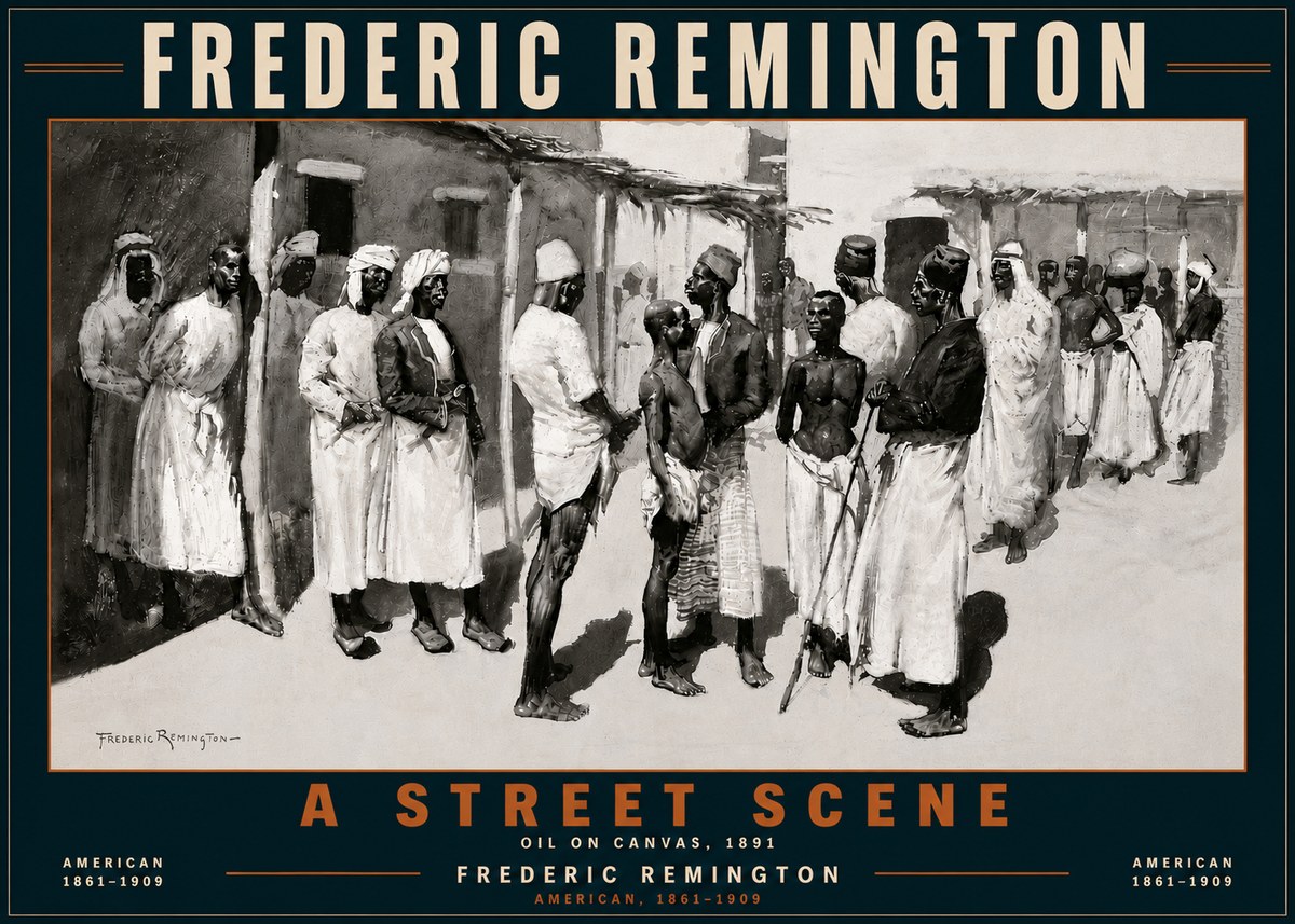 Frederic Remington A Street Scene No6 - Poster