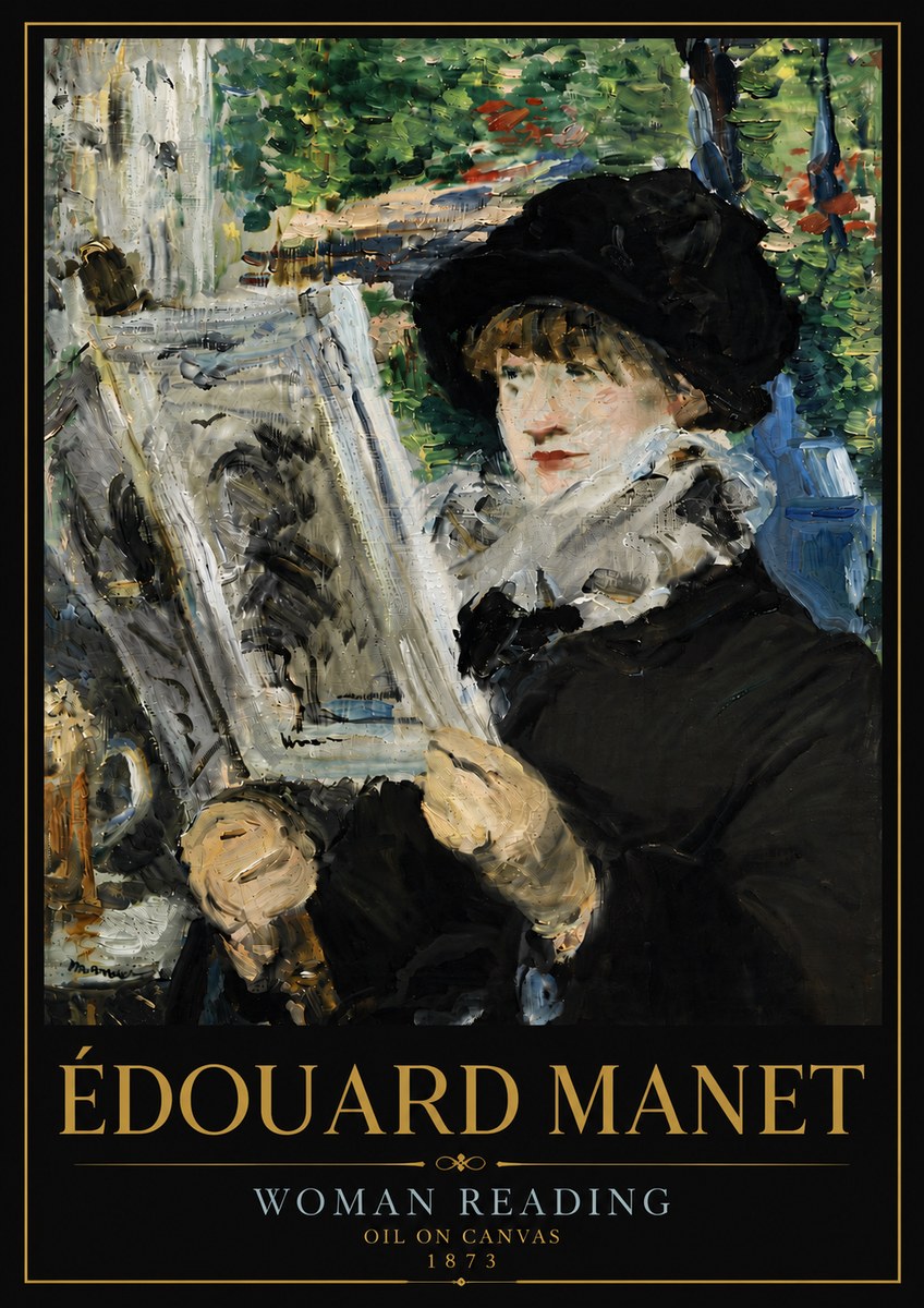 Édouard Manet Woman Reading No6 - Poster