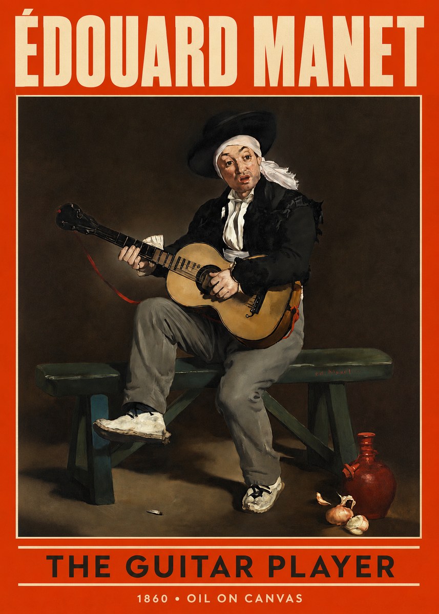 Édouard Manet The Guitar Player No2 - Poster