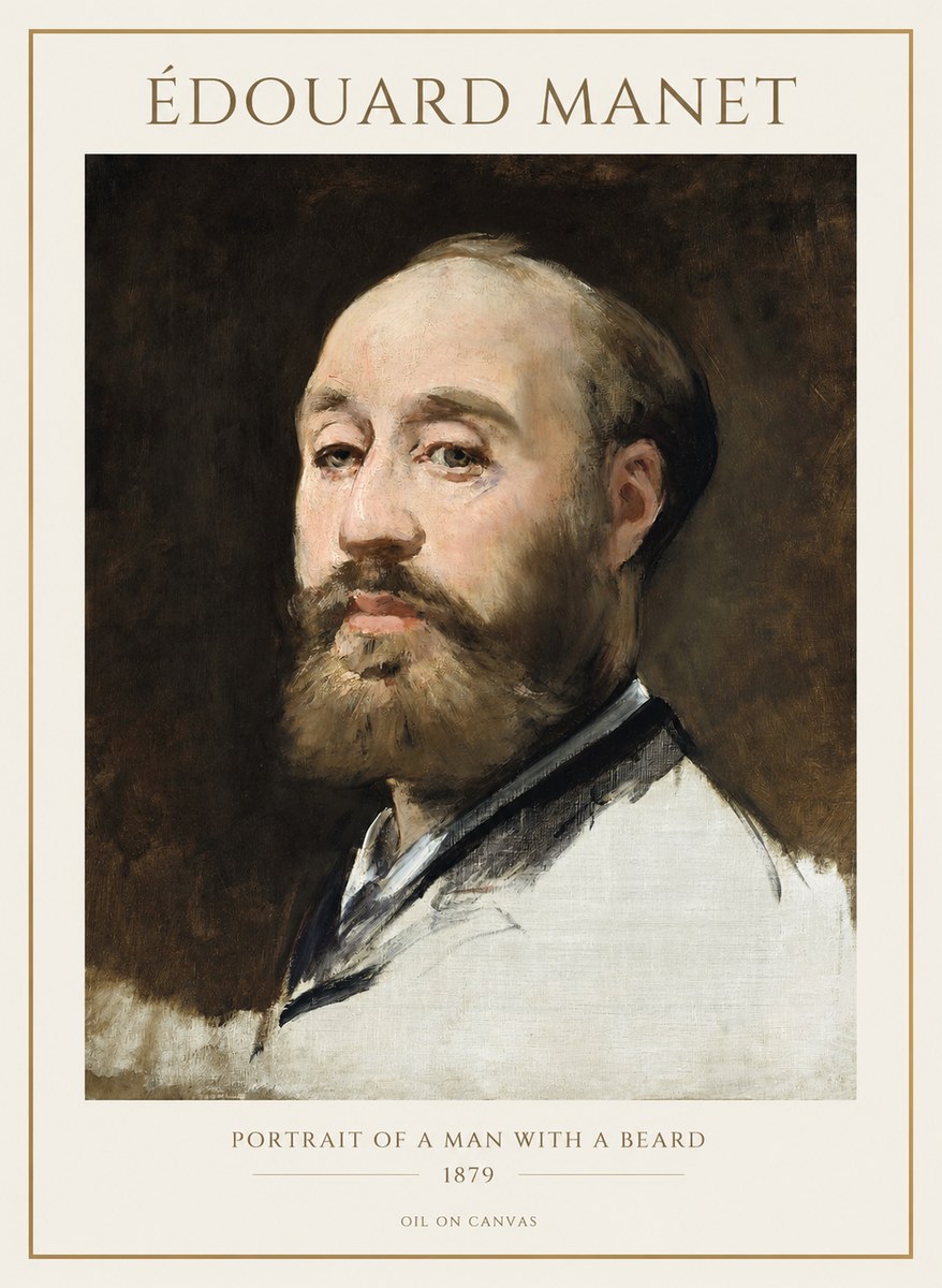 Édouard Manet Portrait of a Man with a Beard No1 - Poster