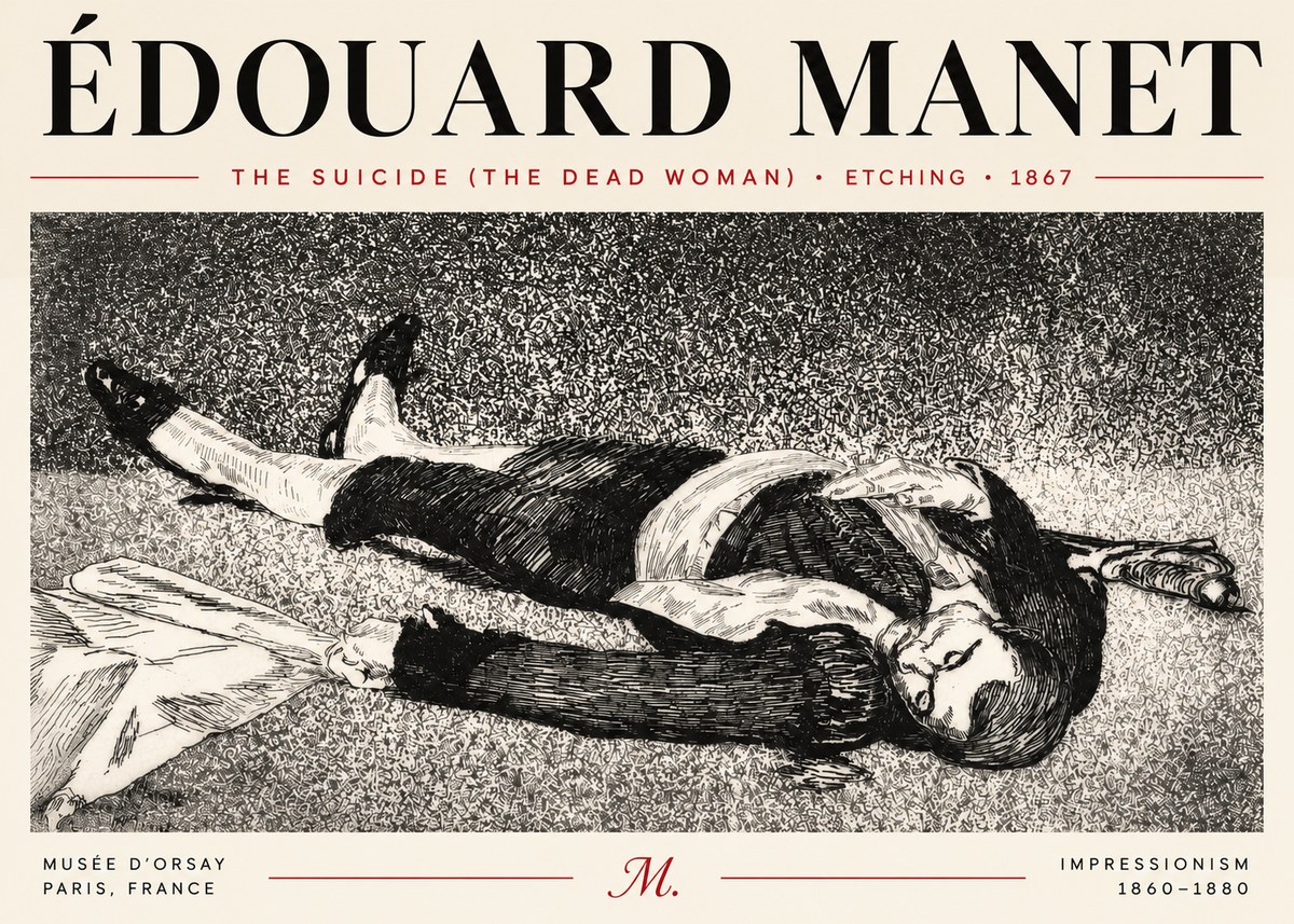 Édouard Manet The Suicide (the Dead Woman) No4 - Poster