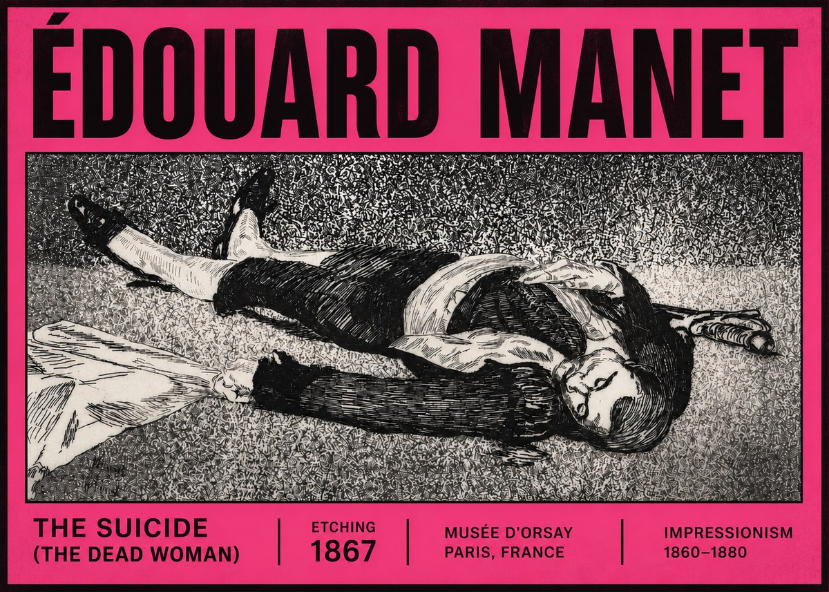 Édouard Manet The Suicide (the Dead Woman) No5 - Poster