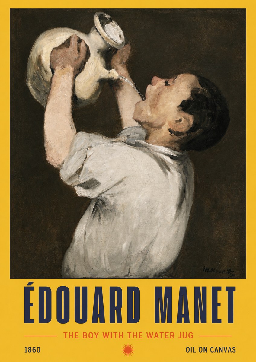 Édouard Manet The Boy with the Water Jug No2 - Poster