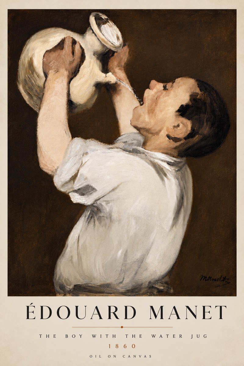Édouard Manet The Boy with the Water Jug No6 - Poster