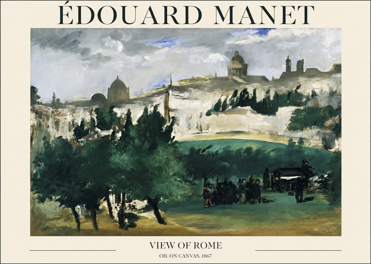 Édouard Manet View of Rome No1 - Poster