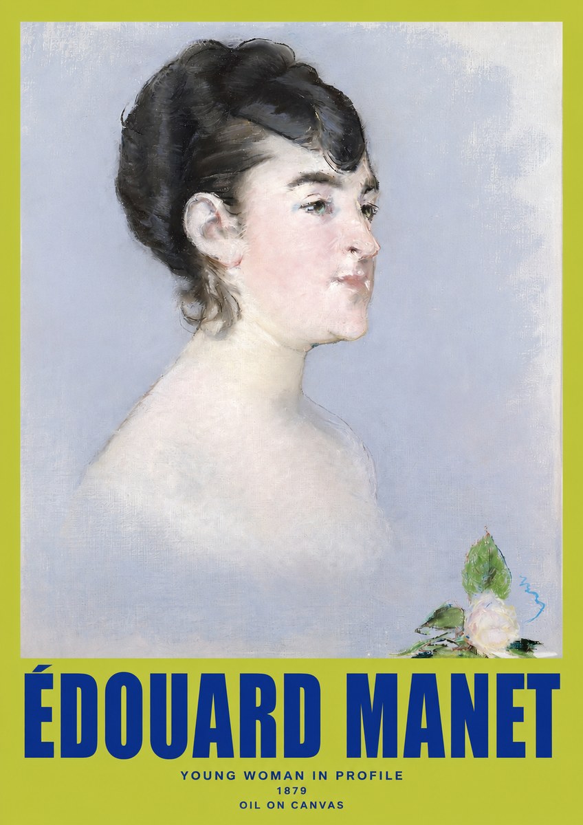 Édouard Manet Young Woman in Profile No2 - Poster