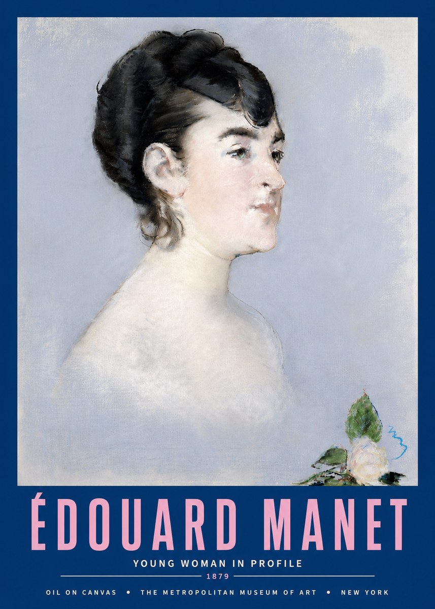Édouard Manet Young Woman in Profile No4 - Poster