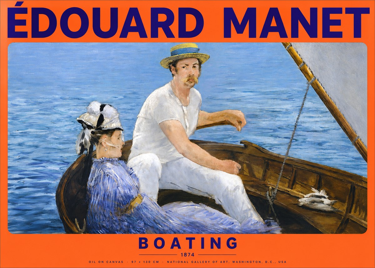 Édouard Manet Boating No2 - Poster
