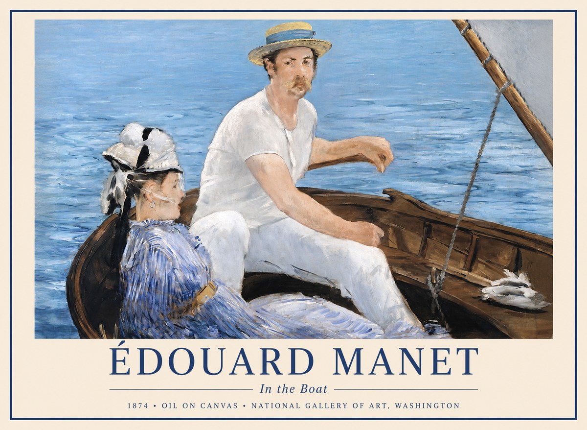 Édouard Manet Boating No6 - Poster