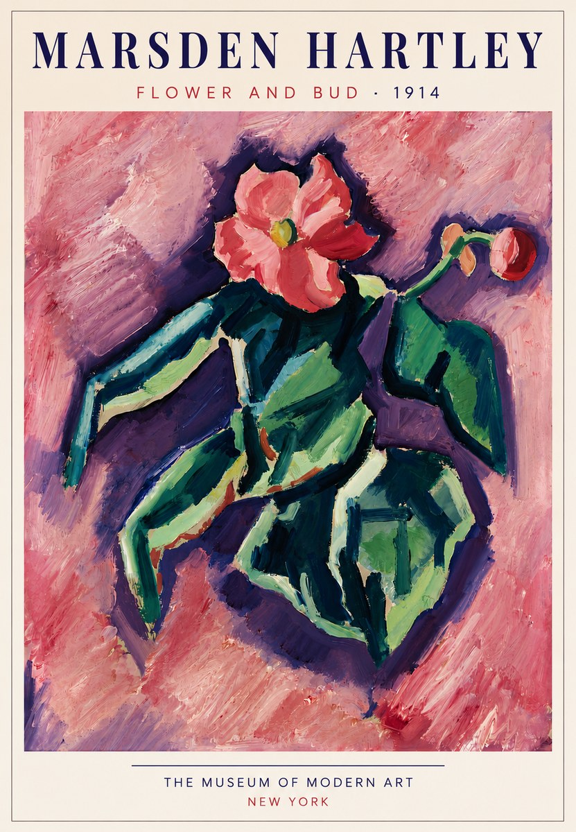 Marsden Hartley Flower and Bud No5 - Poster