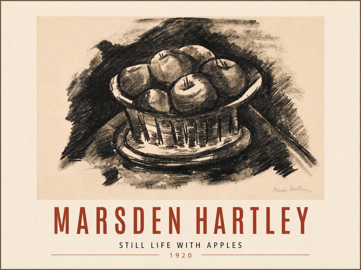 Marsden Hartley Still Life with Apples No5 - Poster