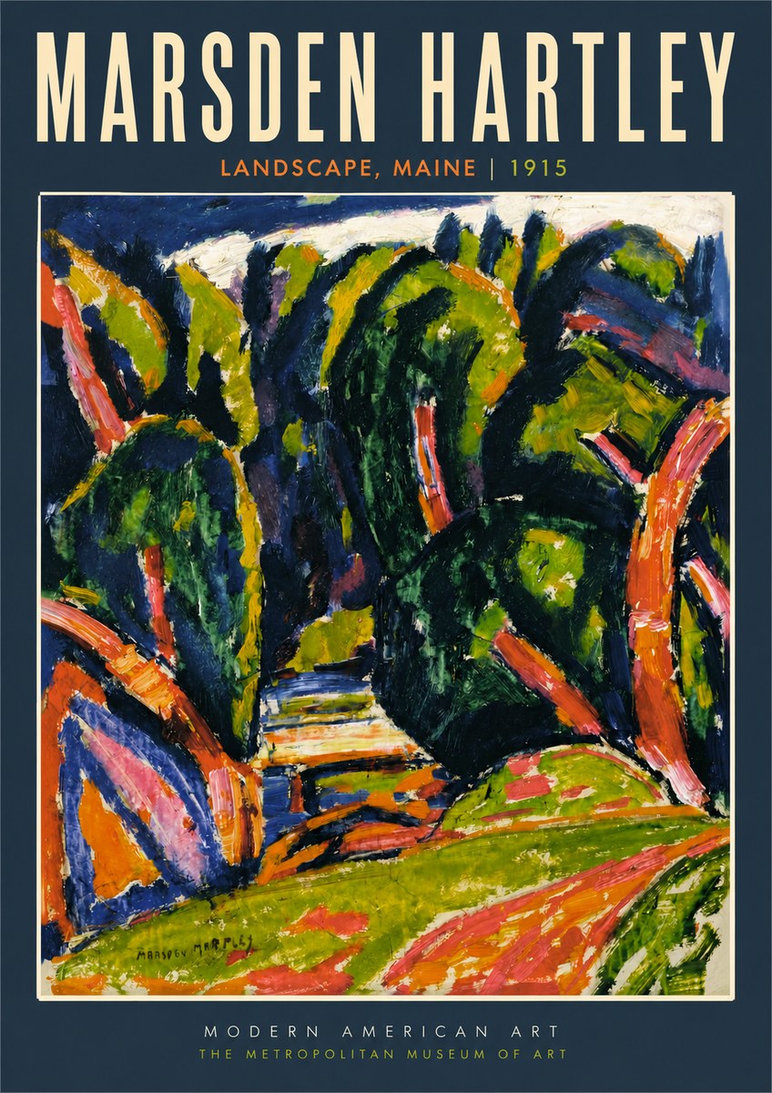 Marsden Hartley Landscape, Maine No2 - Poster