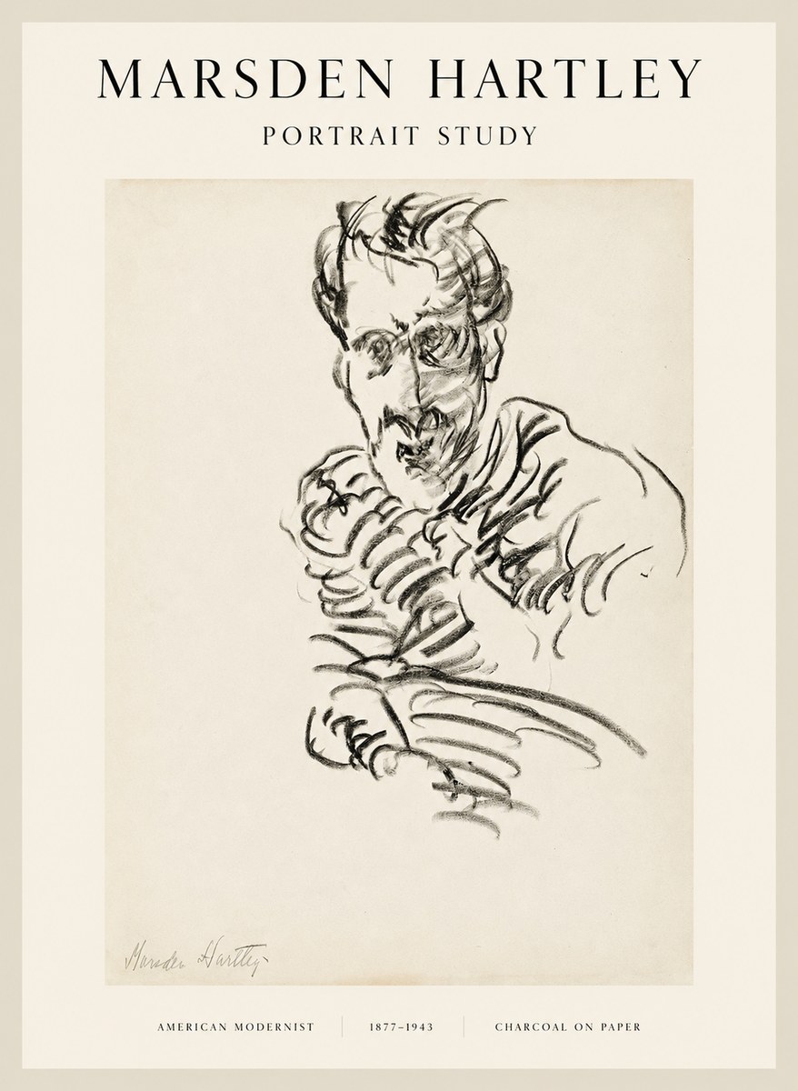 Marsden Hartley Portrait Study No1 - Poster