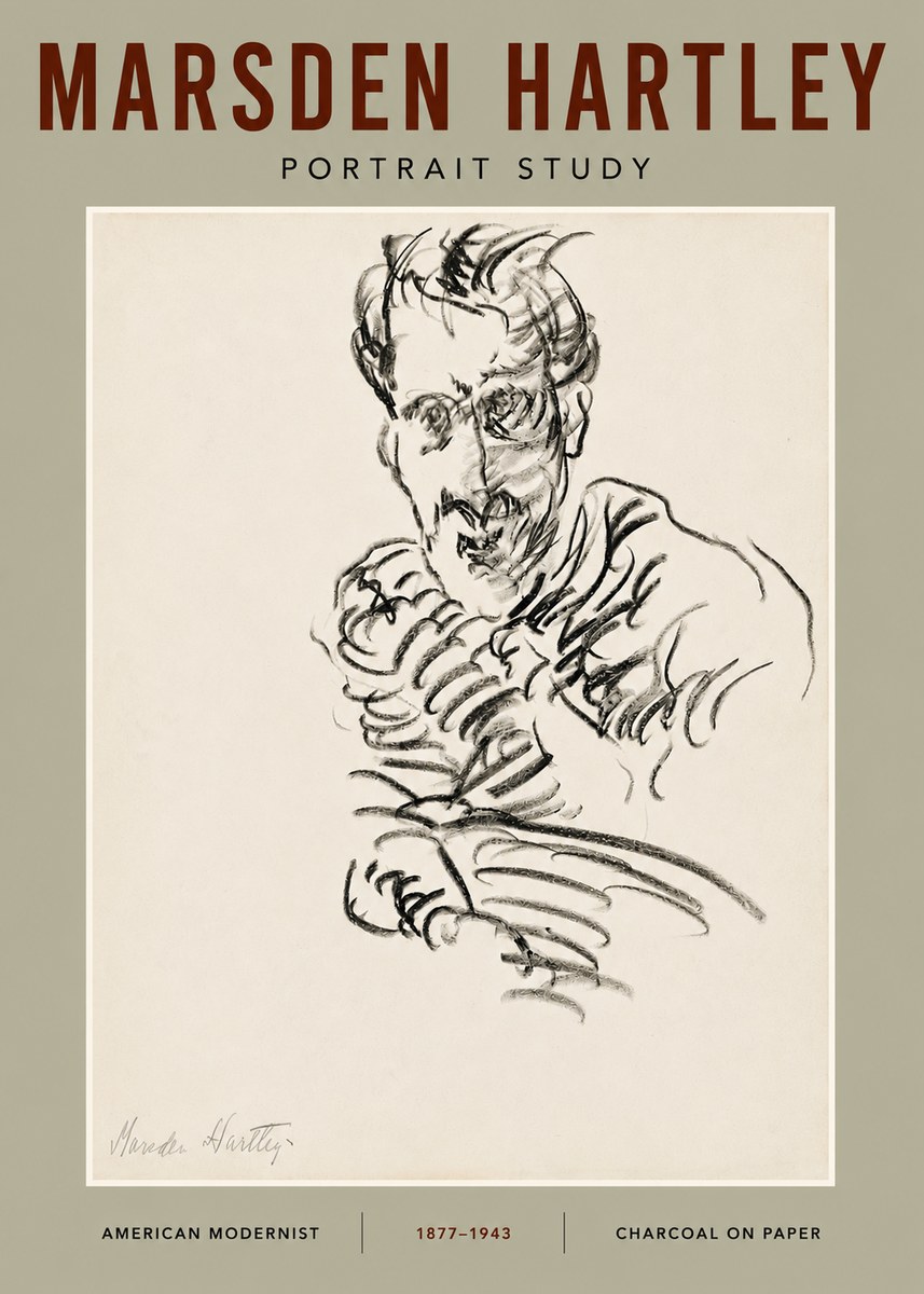 Marsden Hartley Portrait Study No4 - Poster